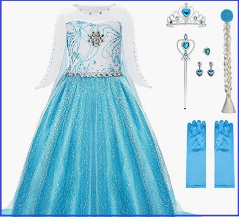 Costume di carnevale di frozen di elsa | Grandi Sconti | Costumi di carnevale per bimbi