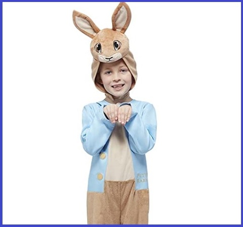Costume del famoso peter coniglio per carnevale