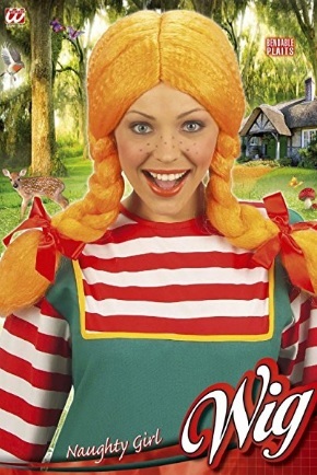 Pippi Calzelunghe Parrucca Per Carnevale