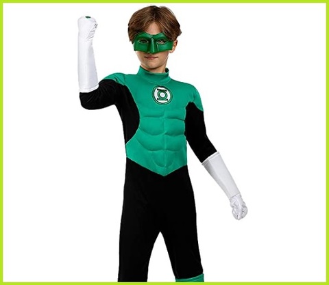 Costume supereroe lanterna verde con led