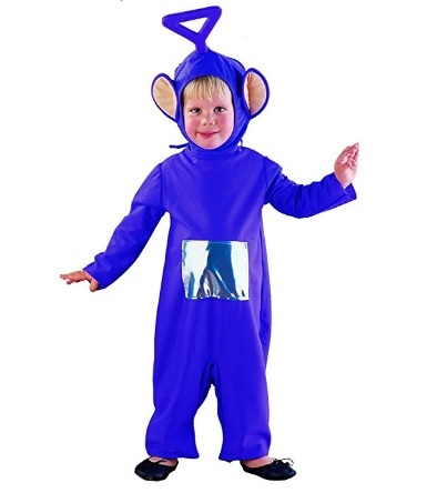 Costume dei teletubbies dal colore viola per carnevale