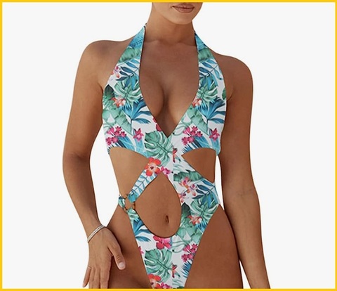 Trikini costume floreale