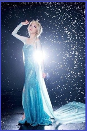 Costume di carnevale della principessa elsa cosplay | Grandi Sconti | Costumi Halloween economici fai da te