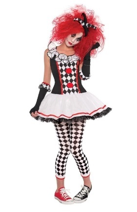 Costume di halloween arlecchino donna ragazza