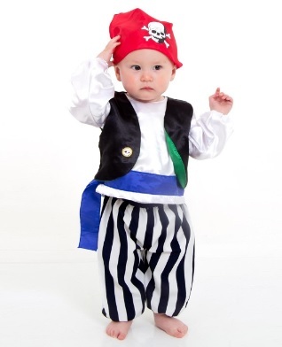 Costume per halloween per neonato da pirata