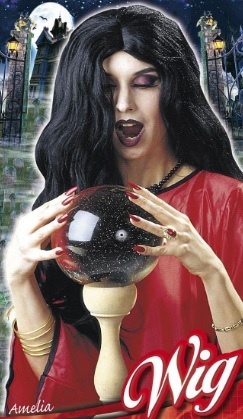 Parrucche nere halloween