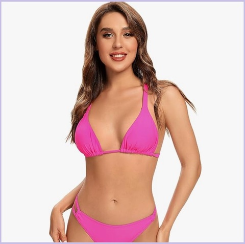 Costume Da Donna Bikini Push Ups Tema Colorato