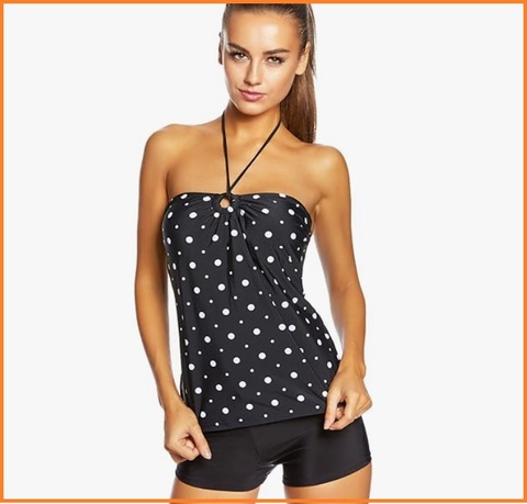 Tankini da donna a pois | Grandi Sconti | Costumi Mare e per Piscina Donna