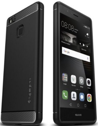 Custodia moderna con parti in acciaio per huawei p9 lite