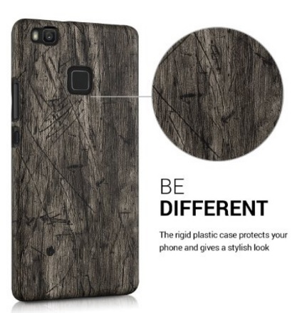 Custodia in finto legno graffiato marrone scuro per huawei | Grandi Sconti | Cover per Cellulari e Smartphone Telefonia Mobile