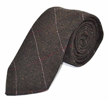 Cravatta In Maglia Tweed Marrone
