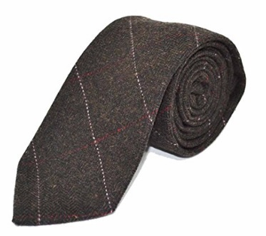 Cravatta In Maglia Tweed Marrone