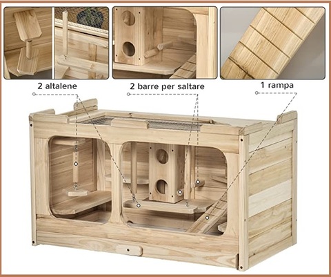 Gabbia In Legno Di Abete Per Criceti