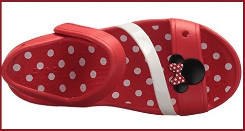 Sandali a punta crocs di minnie