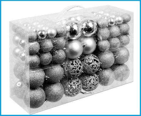 Decorazioni Natale Argento Palline