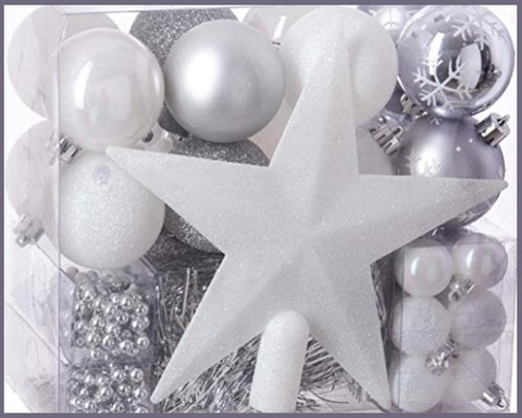 Decorazioni Natale Bianche E Argento