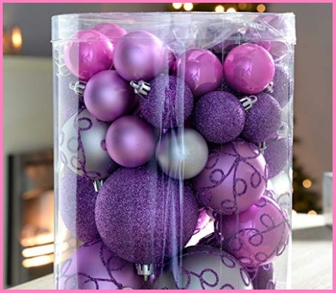Decorazioni natale rosa antico