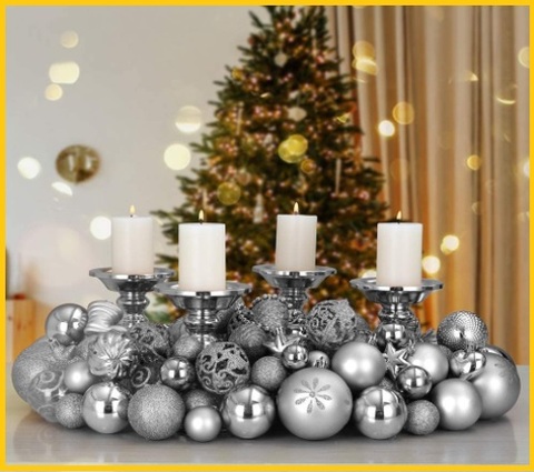 Decorazioni natalizie argento per la casa | Grandi Sconti | Decorazioni Natale