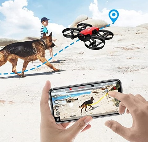 Drone con ruote telecomandato con smartphone