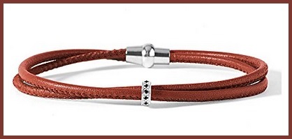 Bracciale In Pelle Con Pietra Comete