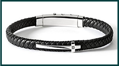 Bracciale in pelle da uomo comete