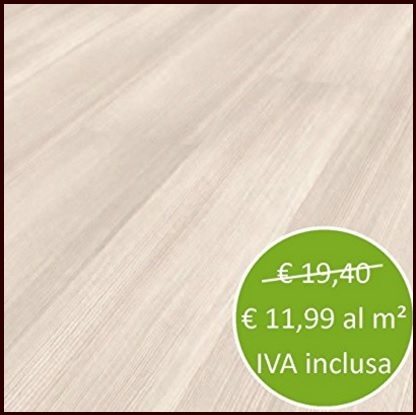 Pavimento laminato in pino bianco