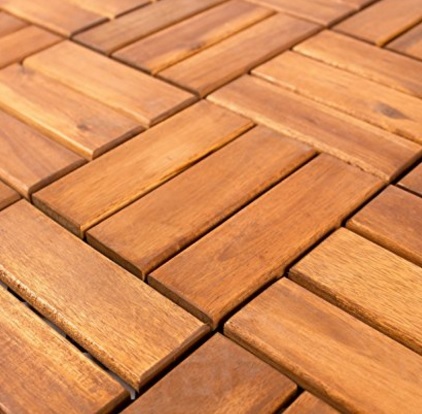 Piastrelle In Legno D'acacia, Per Terrazzi