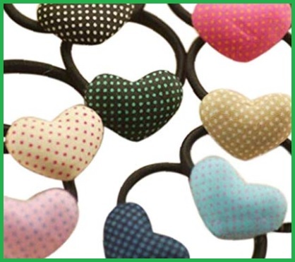 Elastici Capelli Cuore Pois