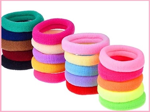 Elastici Capelli Rosa Tinta Unita
