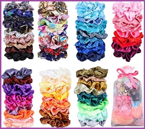 Elastici Capelli Seta Colorati