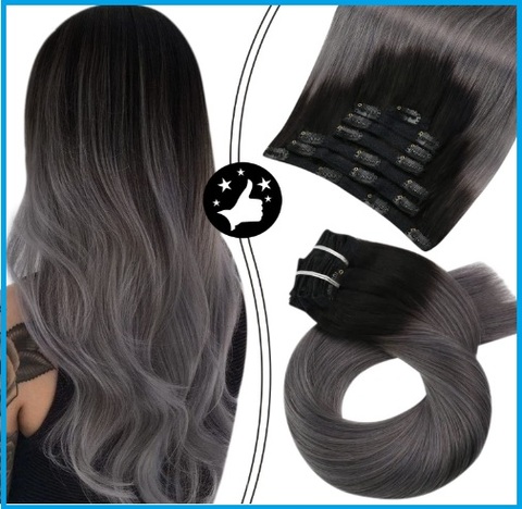 Extension grigio clip | Grandi Sconti | Extension capelli veri