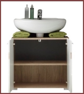 Mobiletto sotto lavabo il legno di rovere