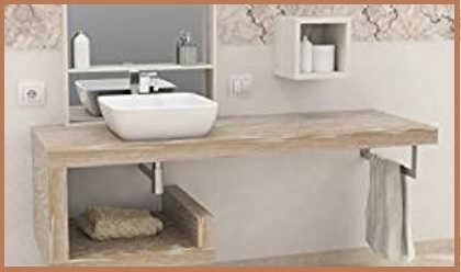 Mensola lavabo legno massello