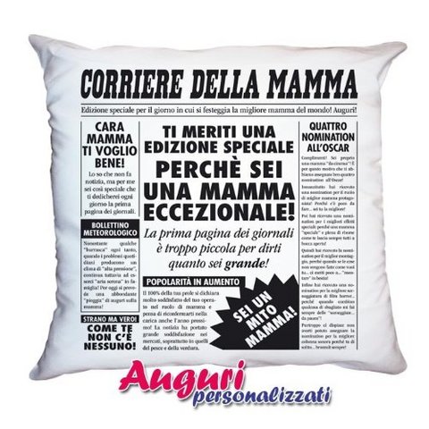 Cuscino Sfoderabile Di Cm 40x40 Per Festa Della Mamma