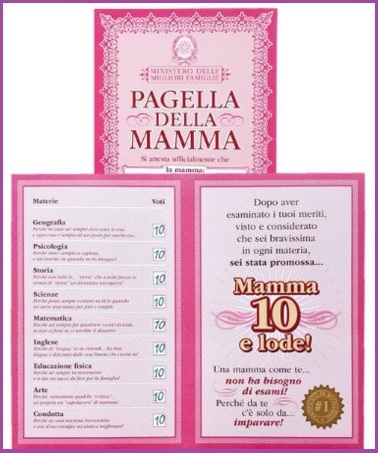 Pagella per la festa della mamma