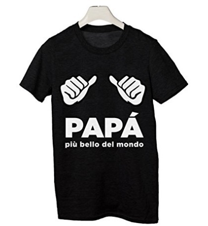 T shirt nera il papà più bello del mondo regalo