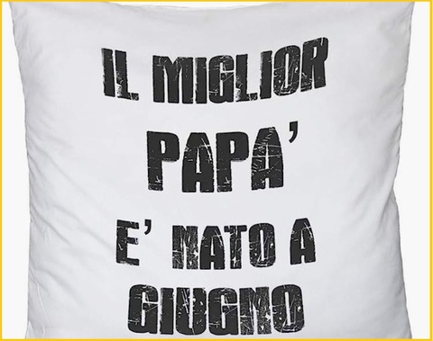 Festa del papà cuscino attestato