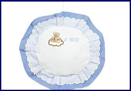 Fiocco nascita punto croce bimba | Grandi Sconti | Fiocchi per nascita originali shop online