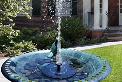 POMPA Fontana Solare 3W energia solare con funzione di acqua abbeveratoio fontana con. 