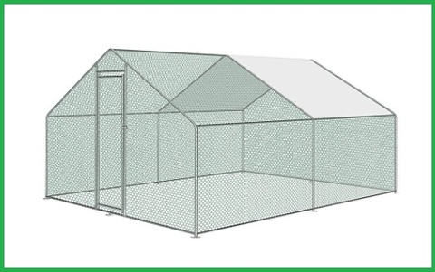 Gabbia per polli da esterno in acciaio zincato