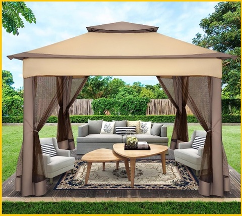 Gazebo 3x3 con pareti laterali