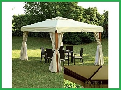 Gazebo in legno con telo