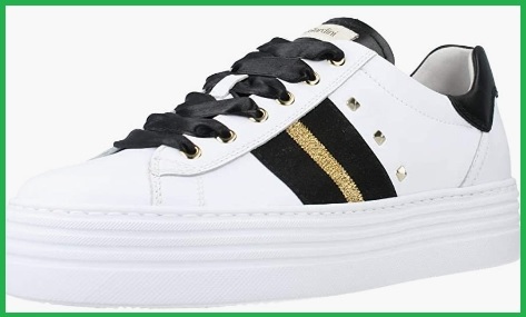 Sneakers alta nero giardini dream bianco