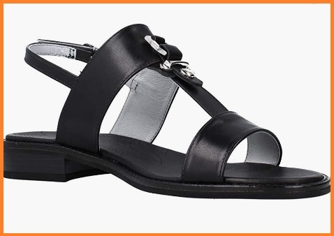 Sandalo Elegante Punta Chiusa In Nappa Nero Nero Giardini