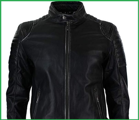 Giacca In Pelle Biker Uomo