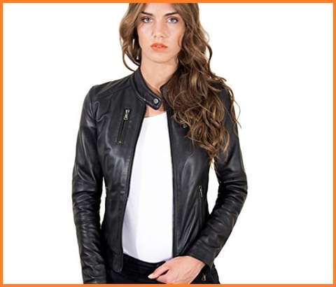 Giacca in pelle biker donna