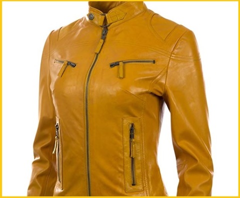 Giacca in pelle gialla donna | Grandi Sconti | Dove comprare giacche di pelle online