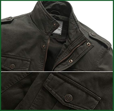 Giacca In Pelle Militare