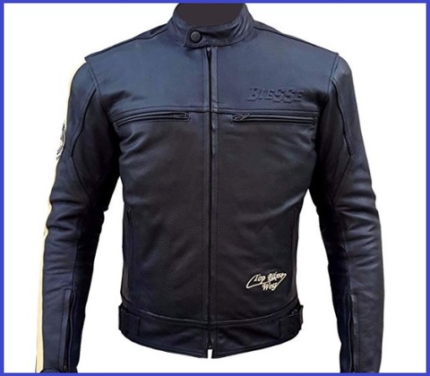 Giacca In Pelle Moto Sfoderabile