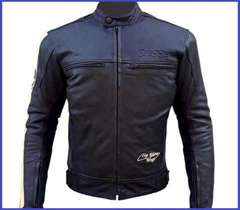 Giacca in pelle moto sfoderabile